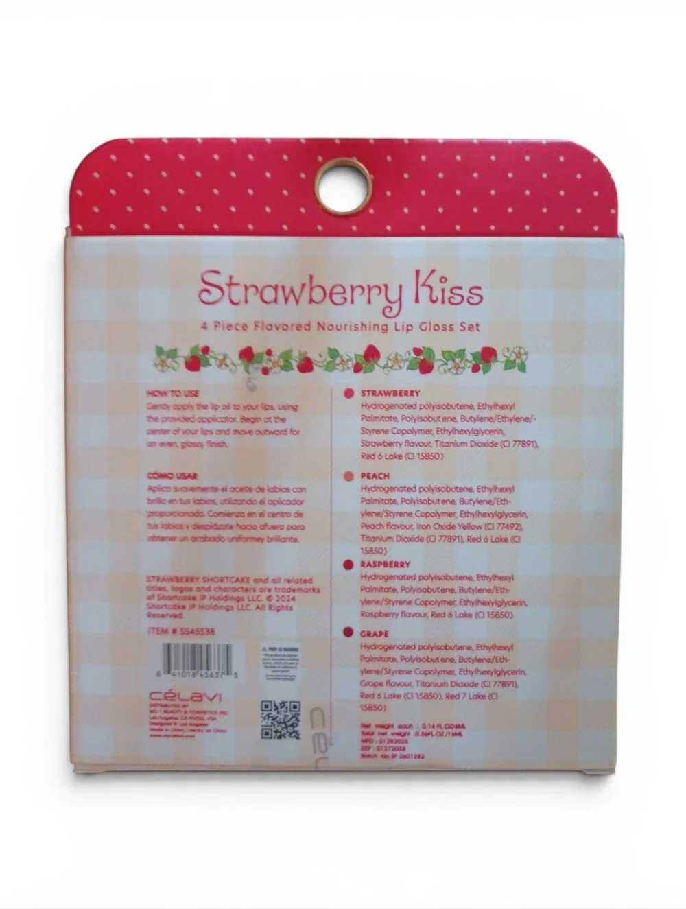 Celavi Strawberry Kiss Lip Gloss Set NEW - Picture 2 of 2